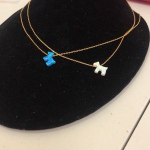 Opal resin "fur baby"  Charm Necklace, NWT